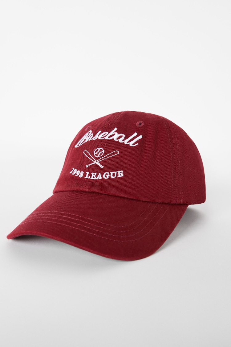 Varsity cap with slogan