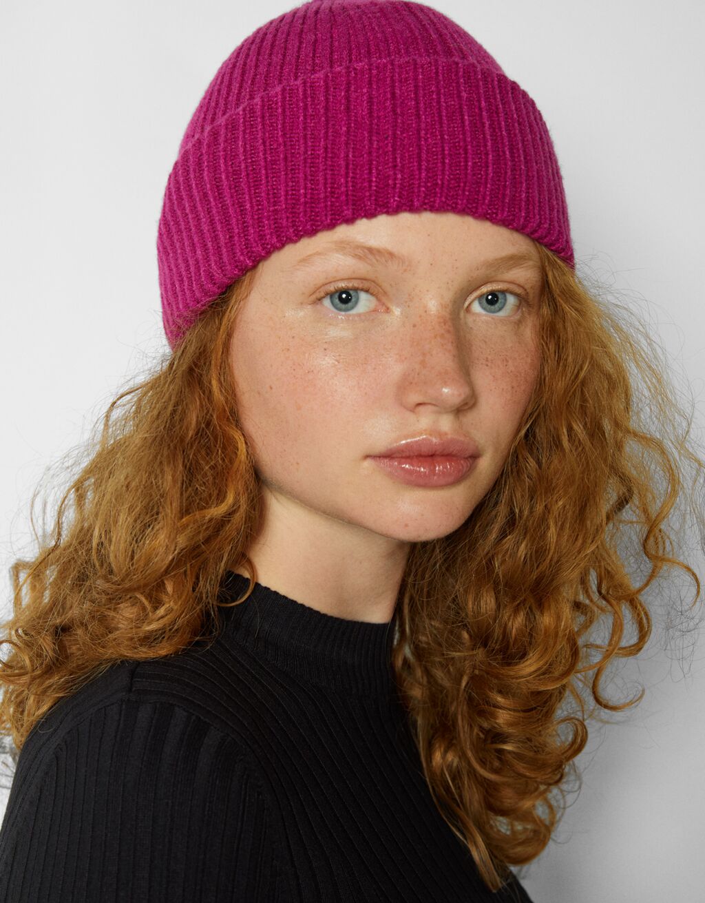 Ribbed Knit Beanie Woman Bershka ribbed-knit-beanie-woman-bershka