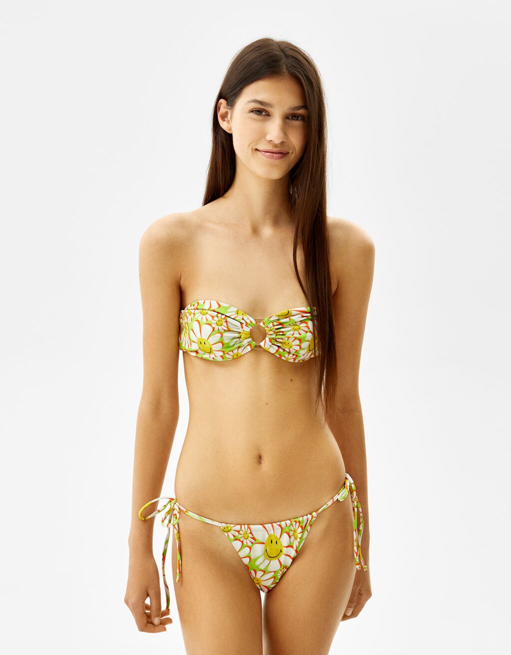 Smiley® print bikini top