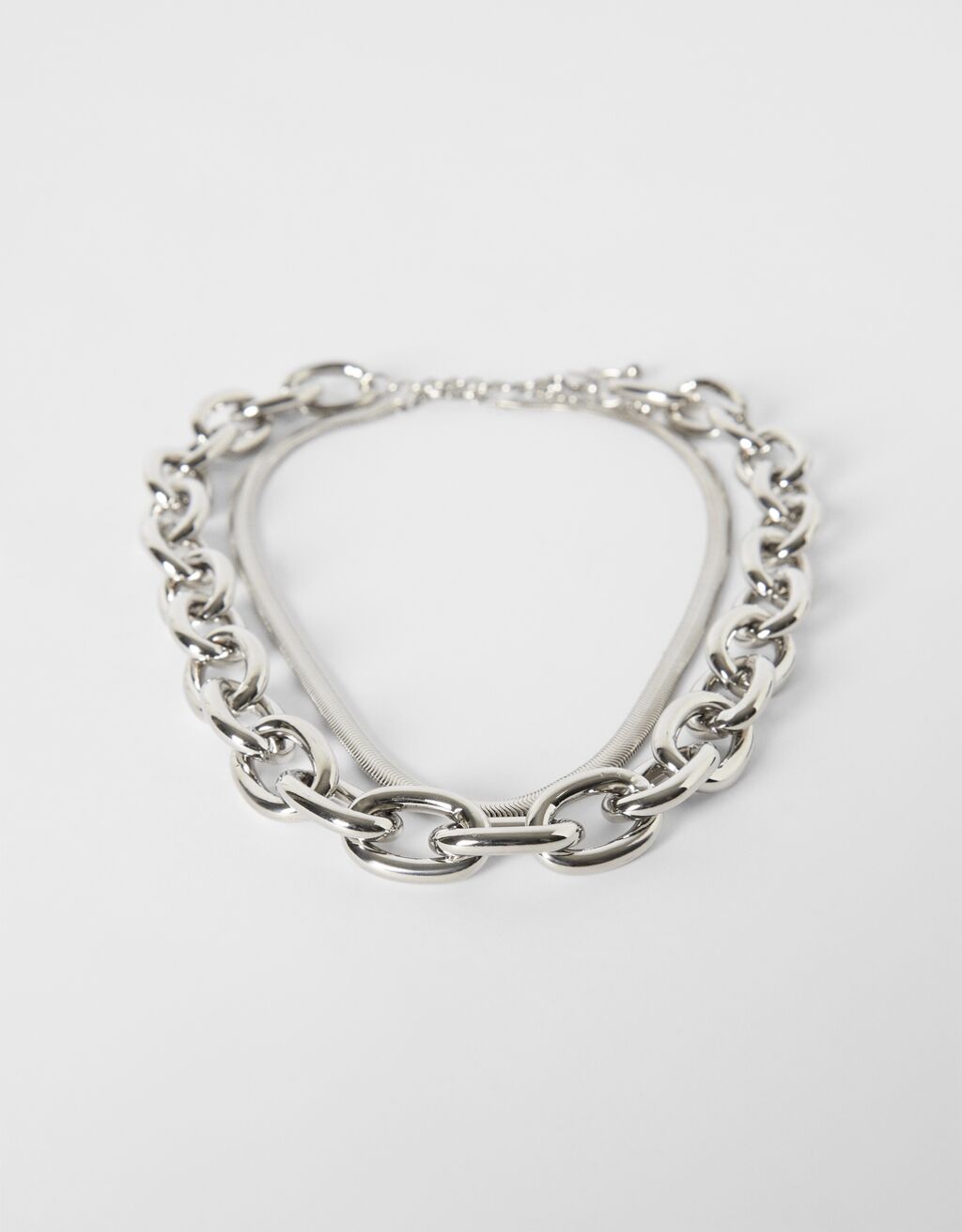 Komplet 2 ogrlice: debeli lanac, zmija