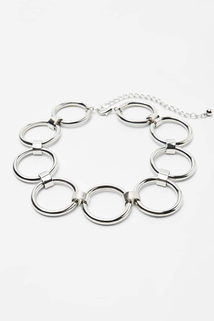 Choker necklace with circles