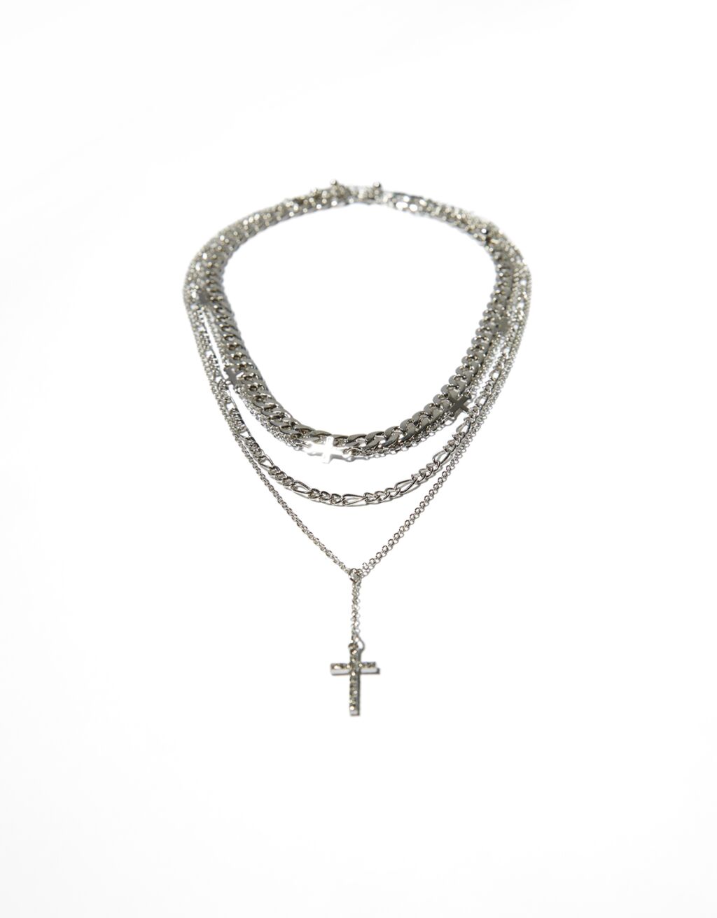 Sada 4 řetízkových náhrdelníků s křížkem