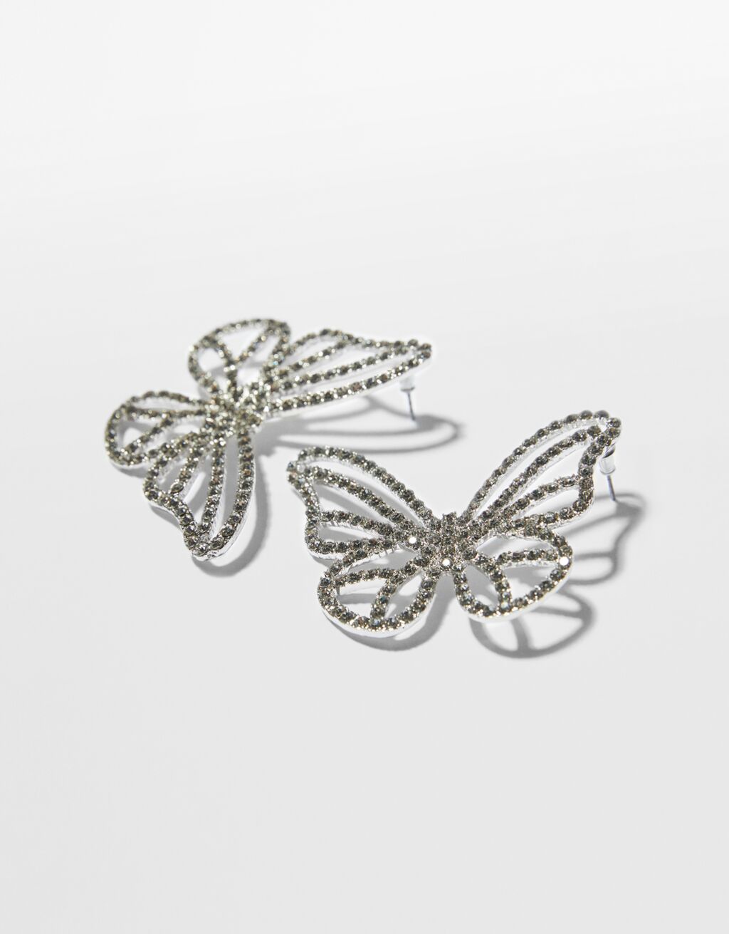 Rhinestone butterfly earrings
