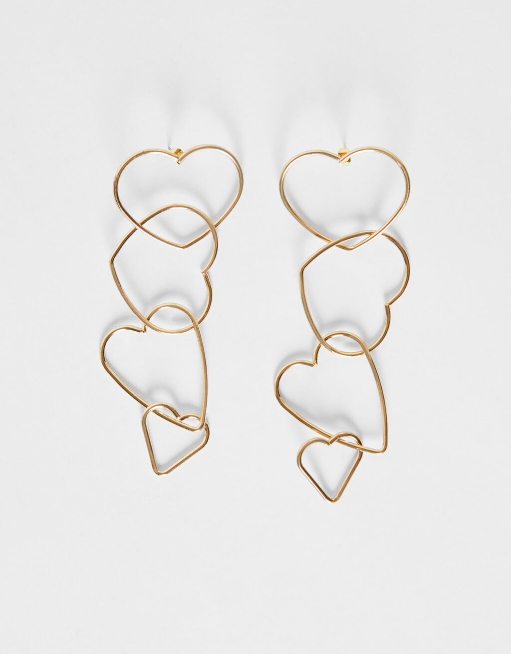 Heart cascading earrings