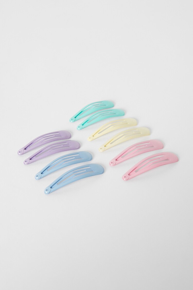 Pack of 10 coloured hair clips