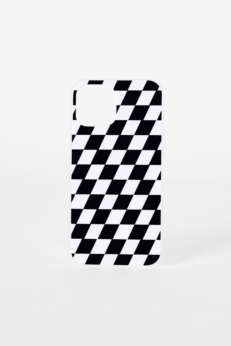 Chequered print case