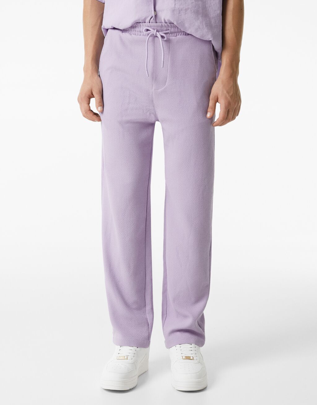 Set monocolor cămașă și pantaloni