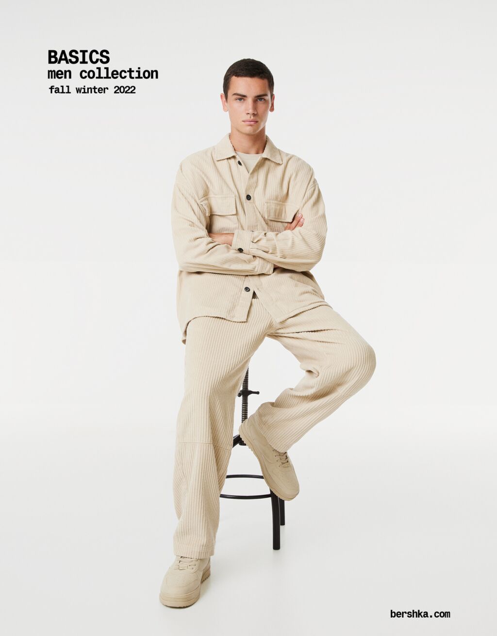 Corduroy overshirt and trousers set