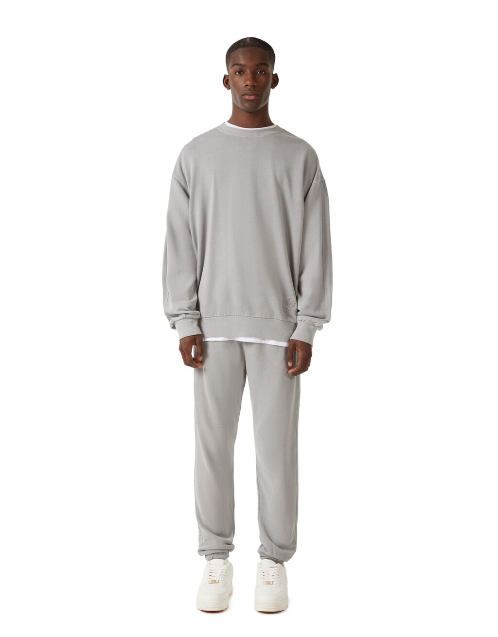 Faded-effect sweatshirt and pants set