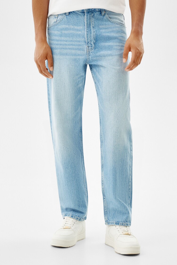 Hlače iz džinsa v stilu 90.let s širokimi hlačnicami