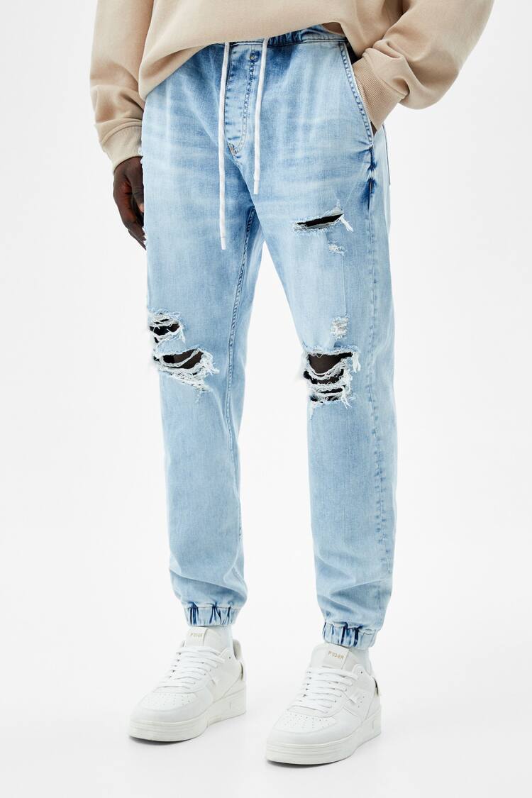 Ripped jogger jeans
