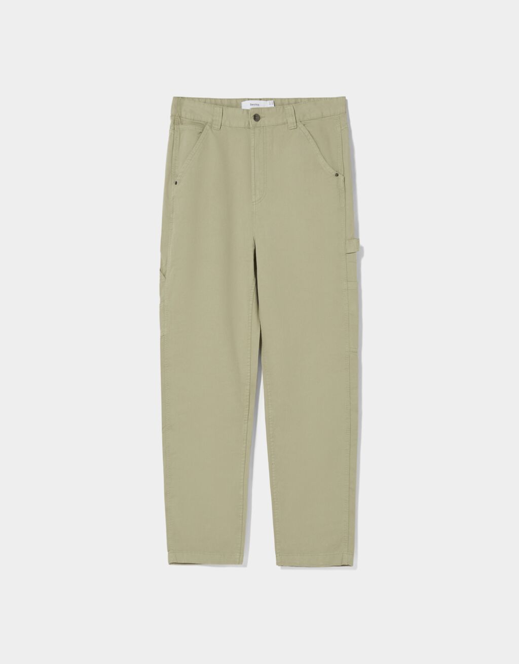 Wide-leg cotton carpenter trousers