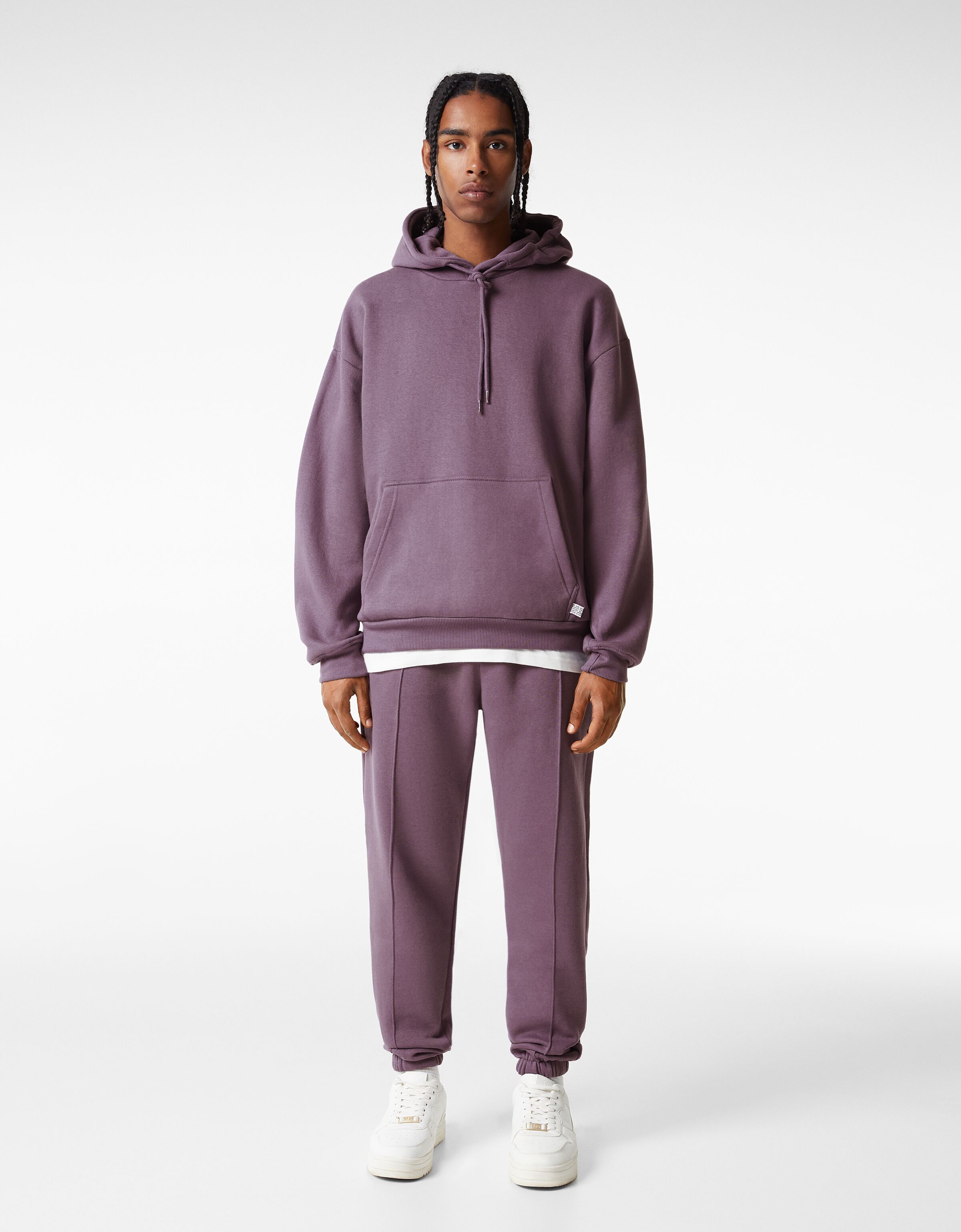 bershka purple joggers