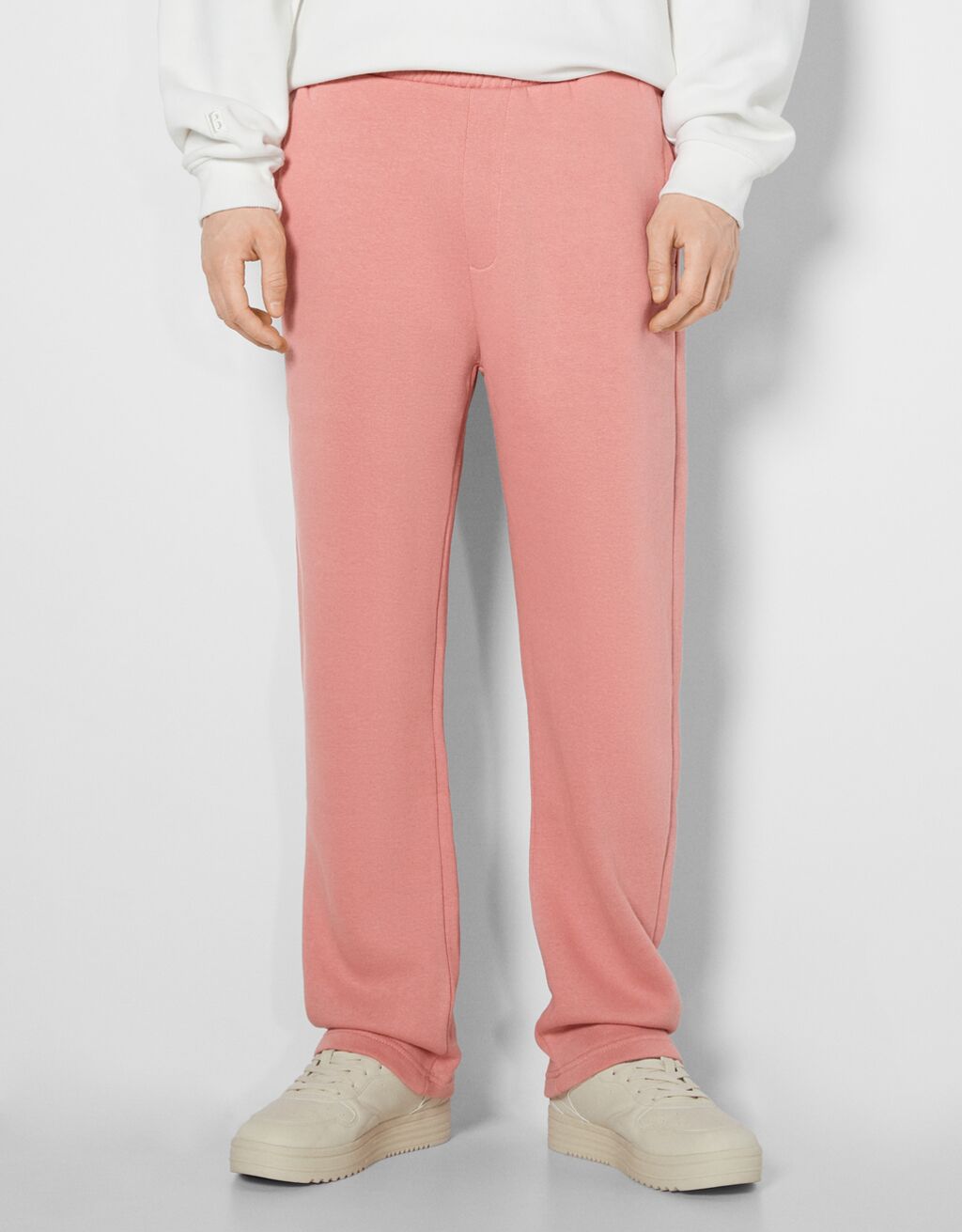 pink wide leg sweatpants