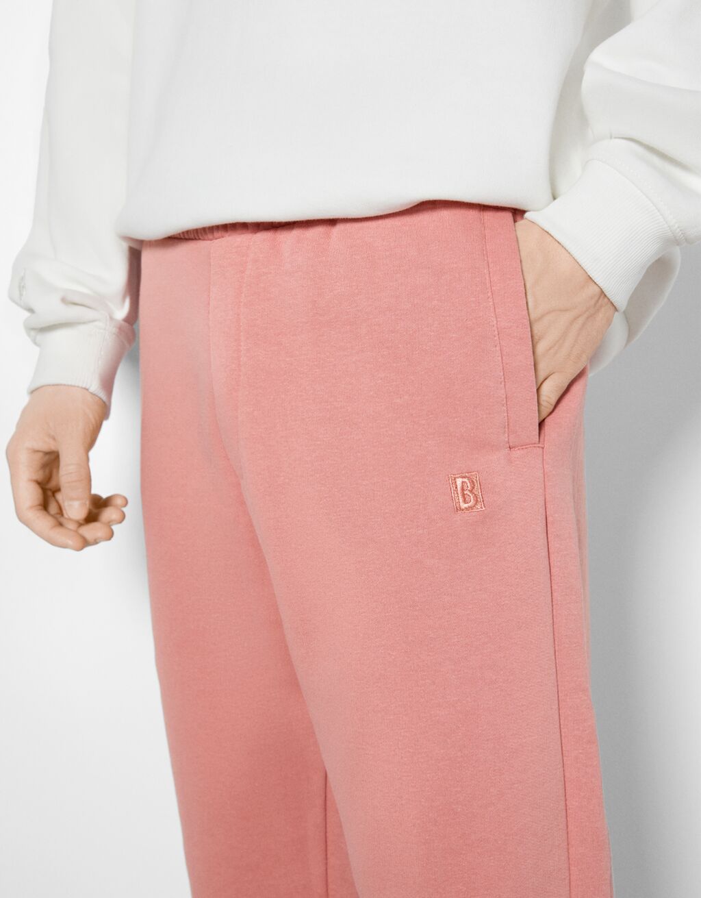 pink wide leg sweatpants