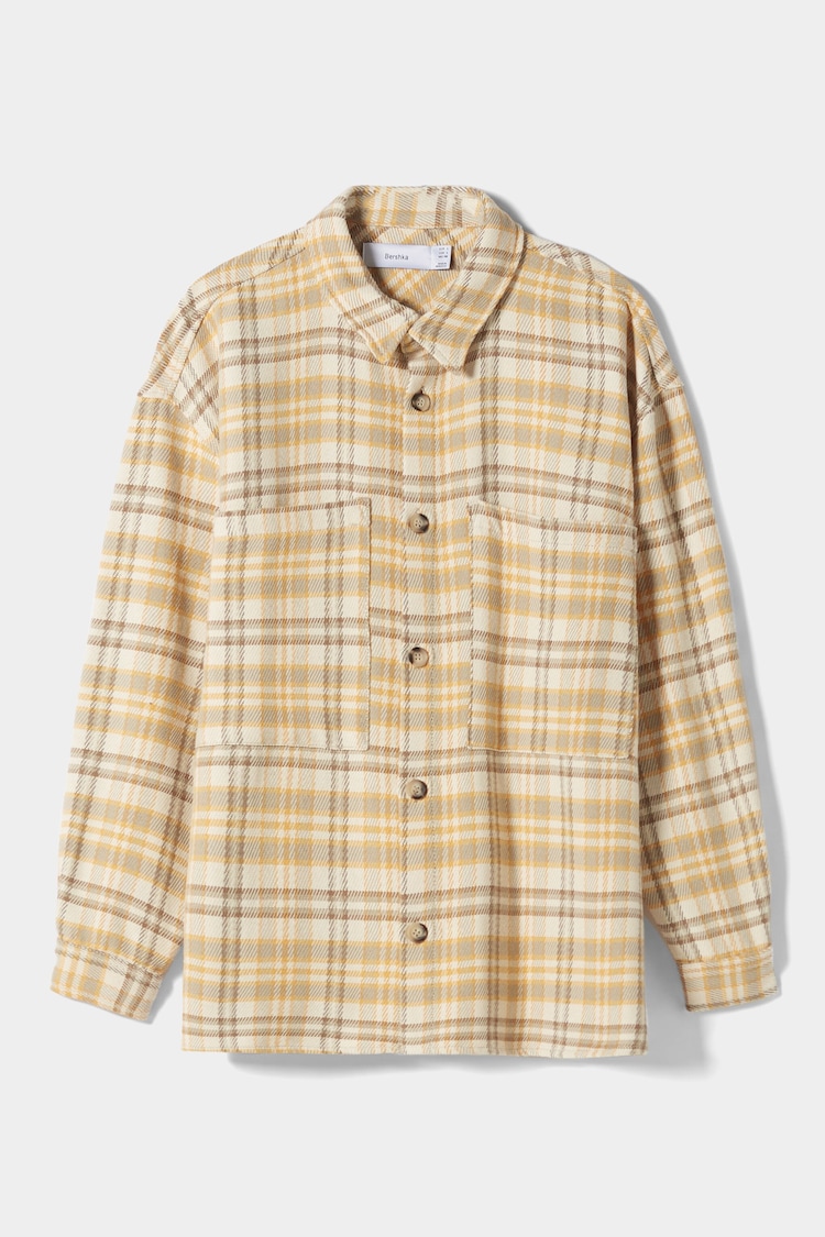 Check overshirt with pockets