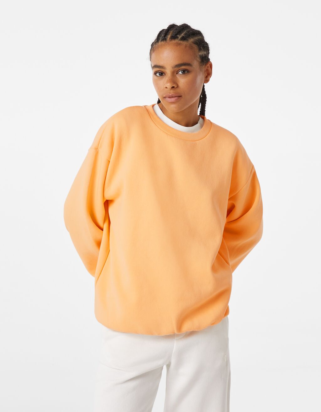 Oversize round neck sweatshirt