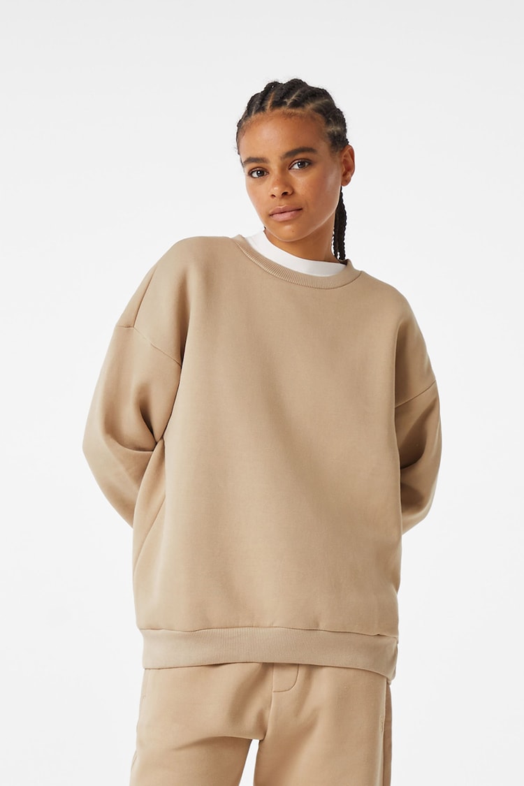 Oversize round neck sweatshirt