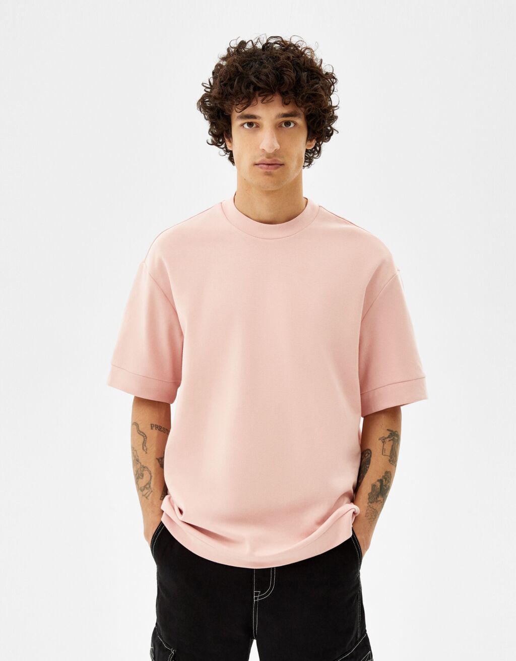 T-shirt boxy manches courtes - Homme | Bershka