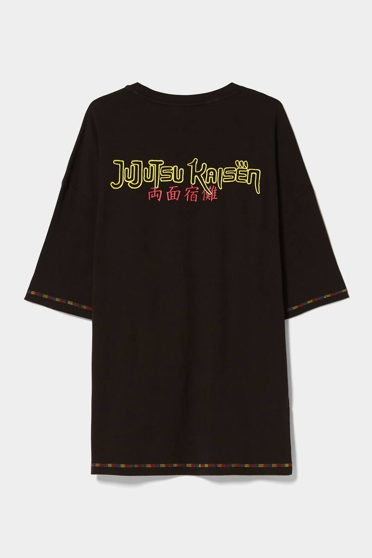 Lyhythihainen extra loose -T-paita Jujutsu-printillä