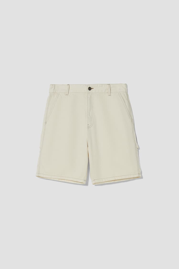 Contrast thread carpenter Bermuda shorts