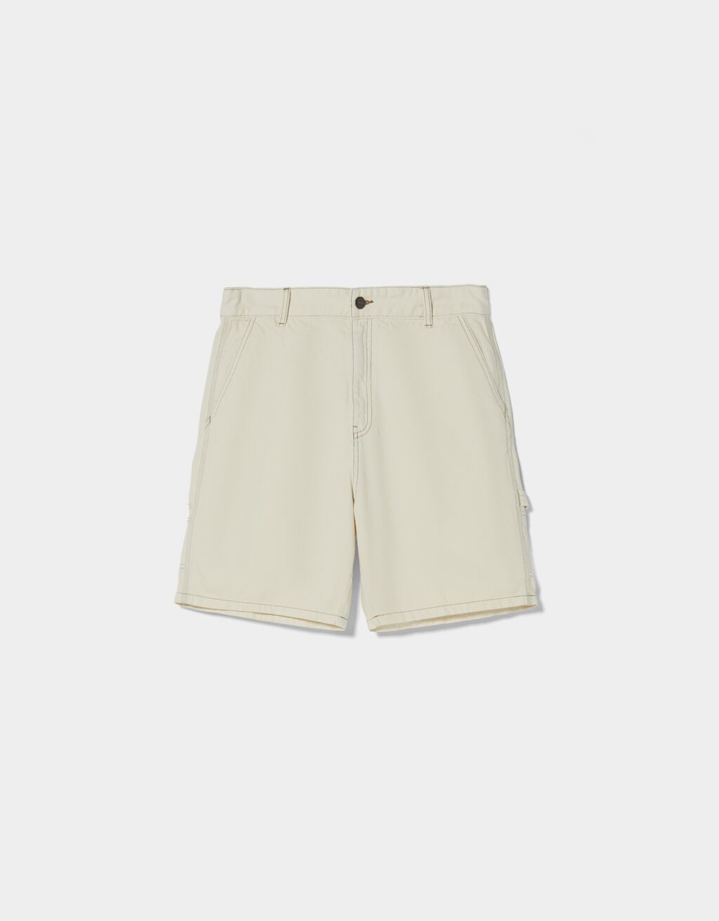 Contrast thread carpenter Bermuda shorts