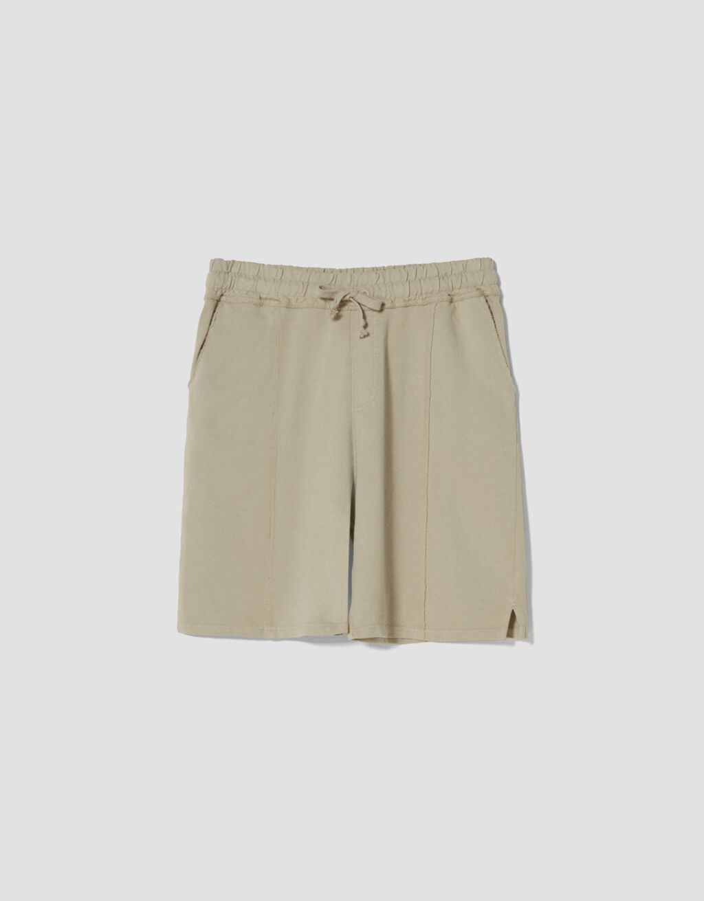 Faded plush Bermuda shorts