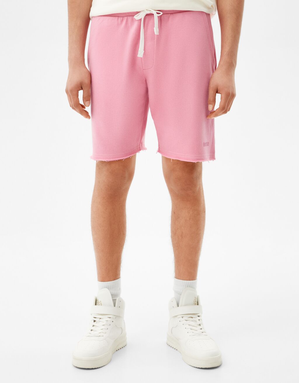 Basic sweatshirt material Bermuda shorts