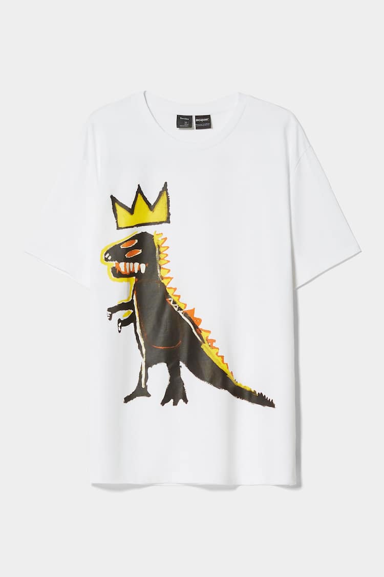 T-shirt manches courtes regular fit imprimé Jean-Michel Basquiat