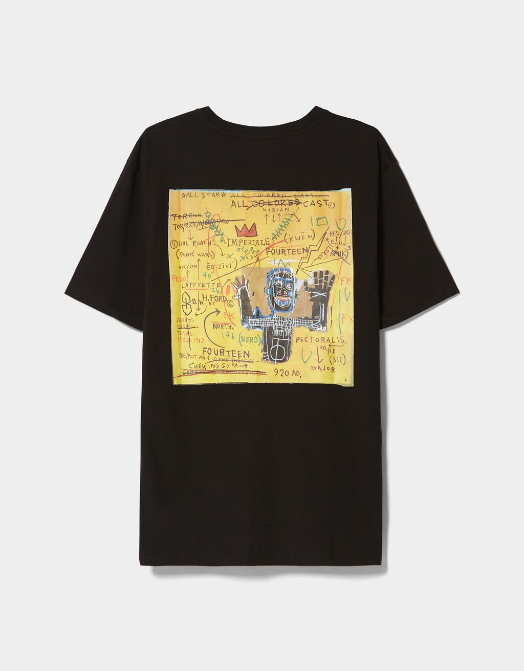 T-shirt de manga curta regular fit com estampado de Jean-Michel Basquiat
