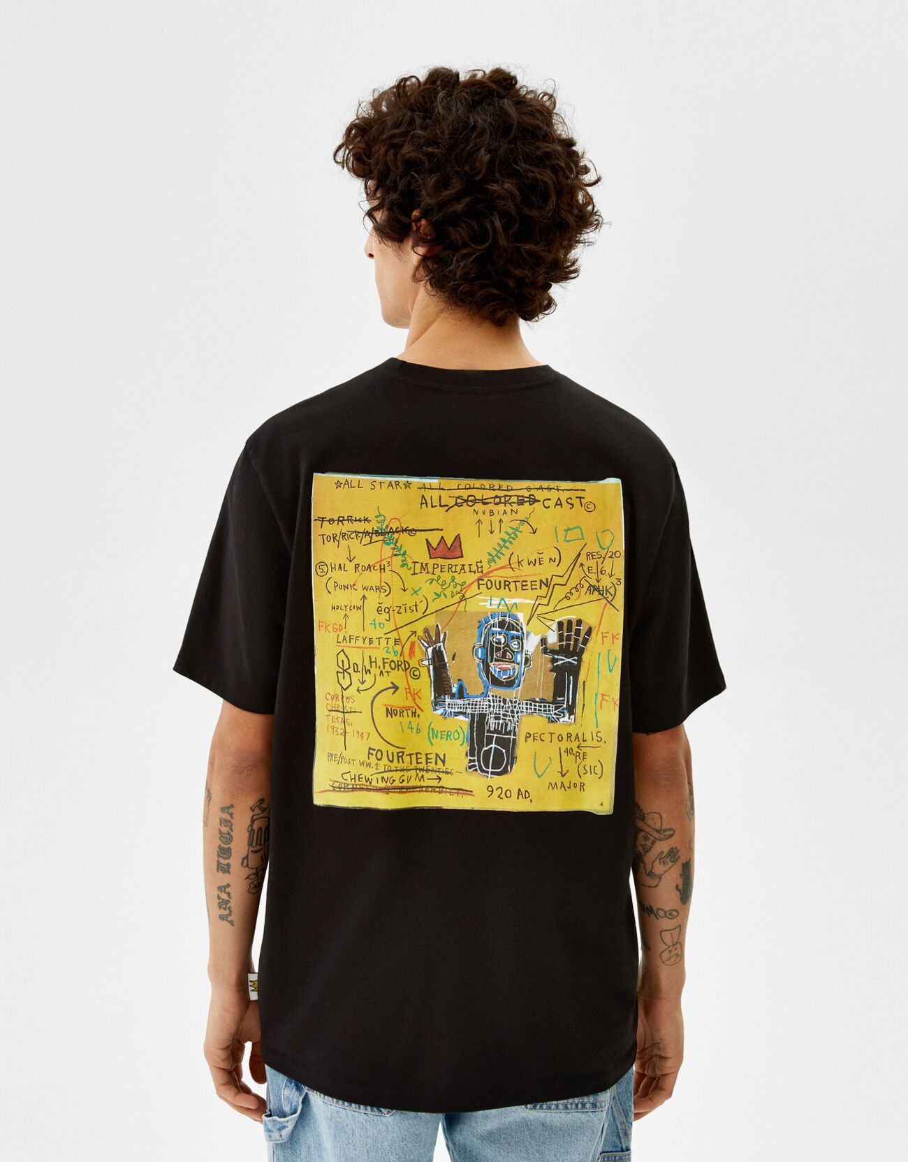 Bershka - Regular fit short sleeve T-shirt with a Jean-Michel Basquiat