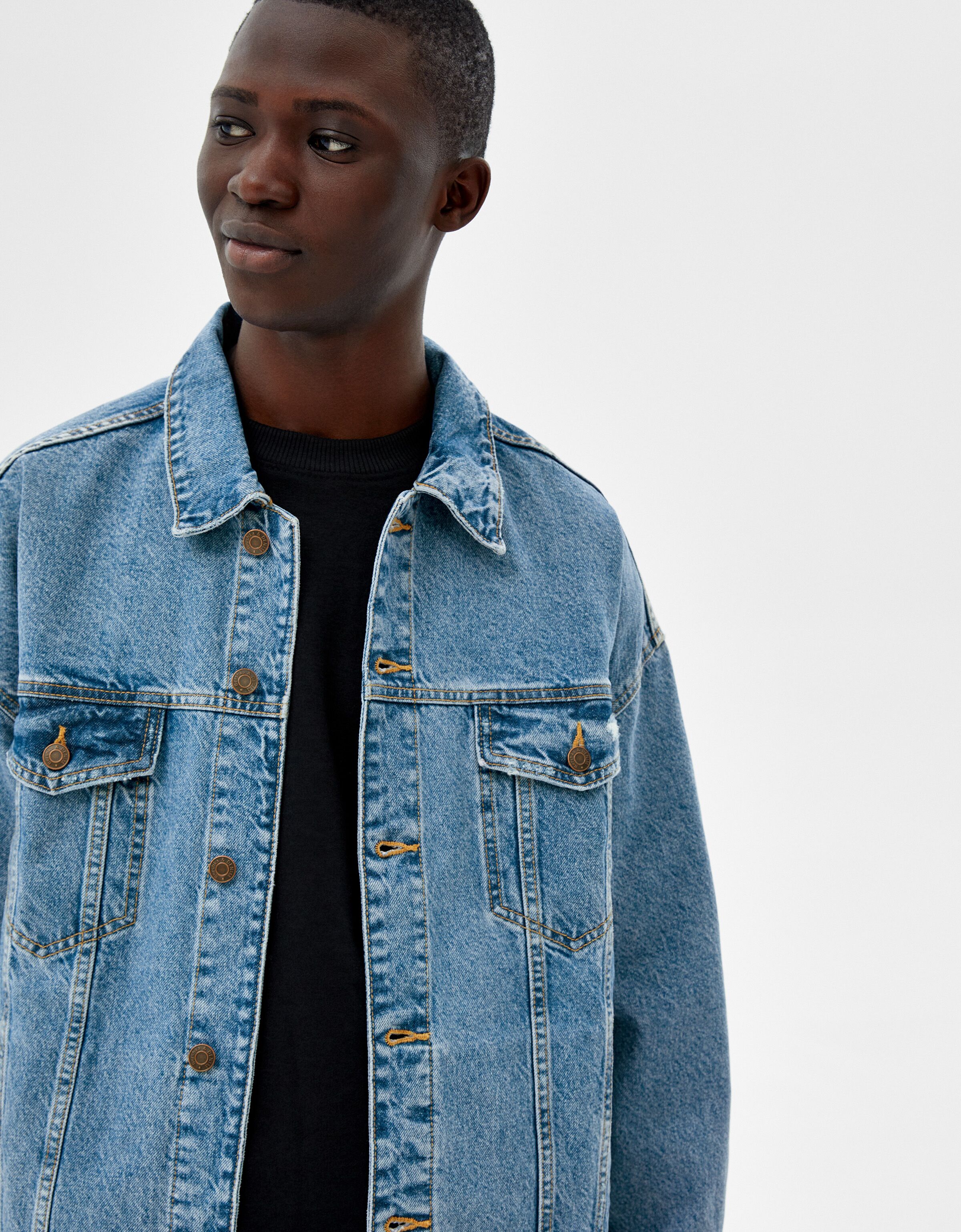 Oversized denim jacket - Denim - Man 