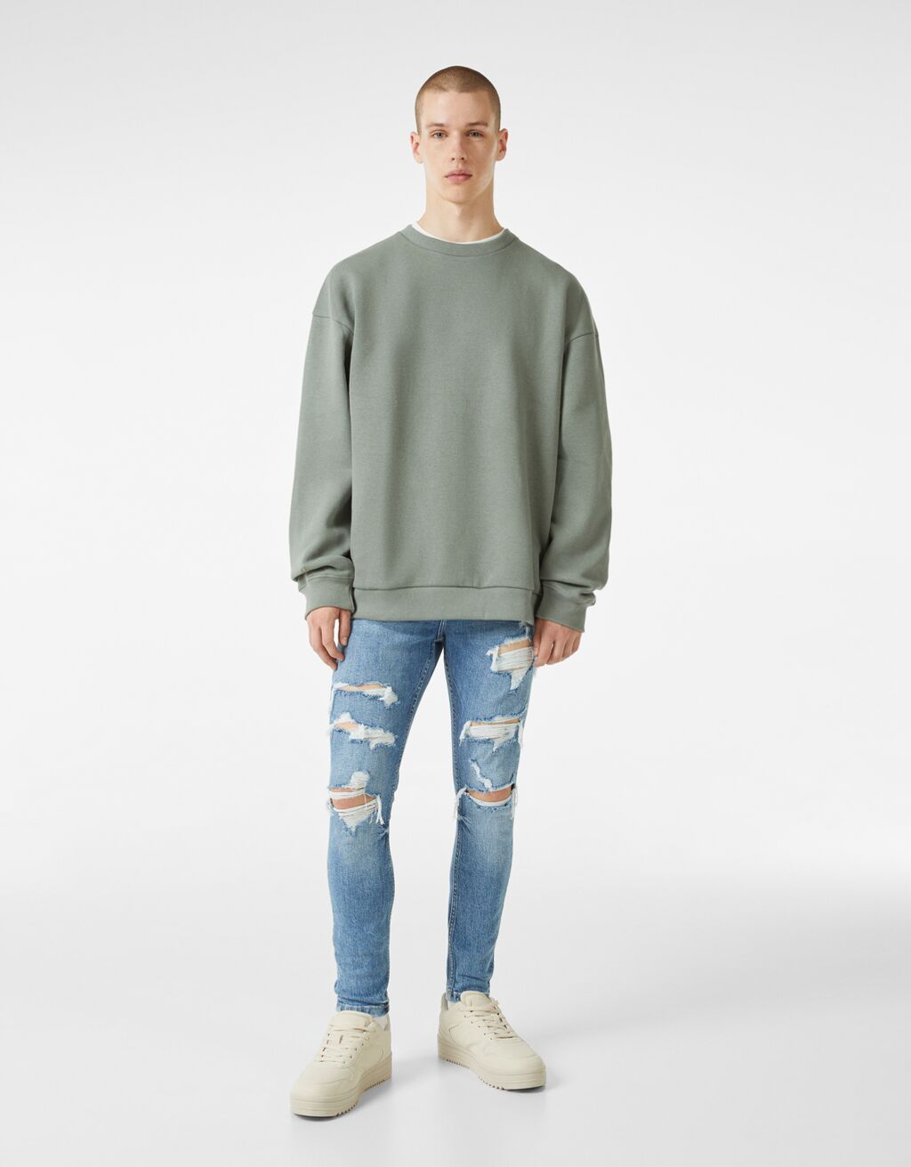 bershka mom jeans cut out