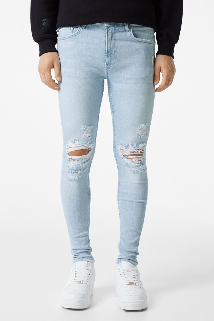 Super skinny ripped jeans