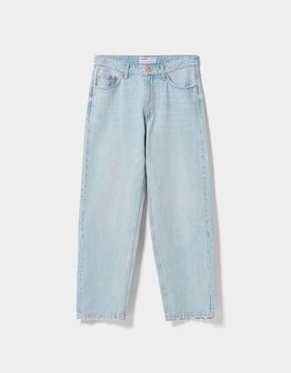 sconto 69% Bershka Pantaloncini jeans Blu 44 EU: 38 MODA UOMO Jeans Strappato 