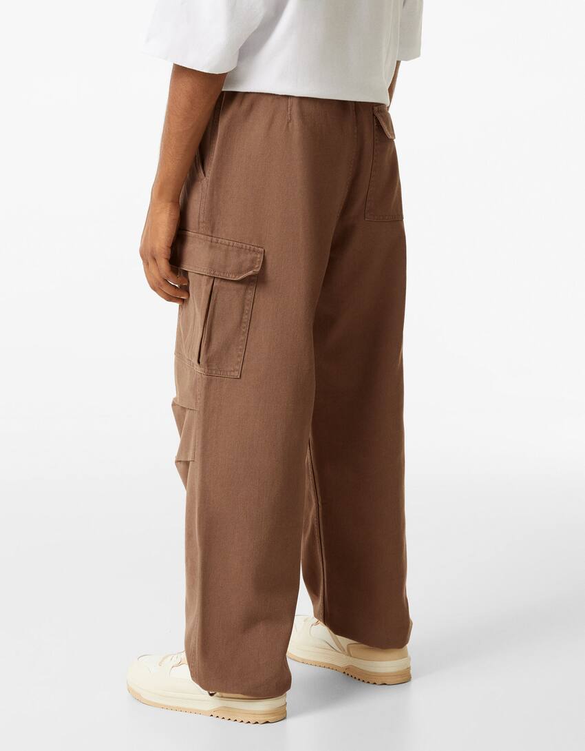 brown cargo jeans