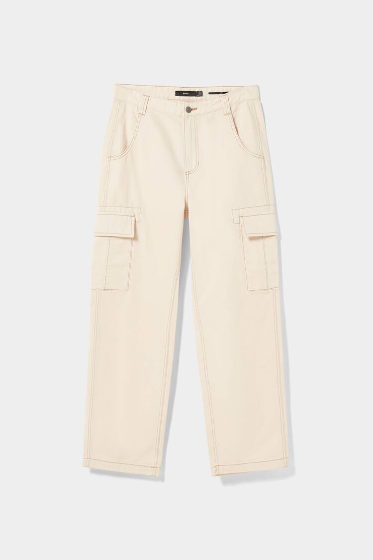 Pantalons wide de butxaques fil contrast