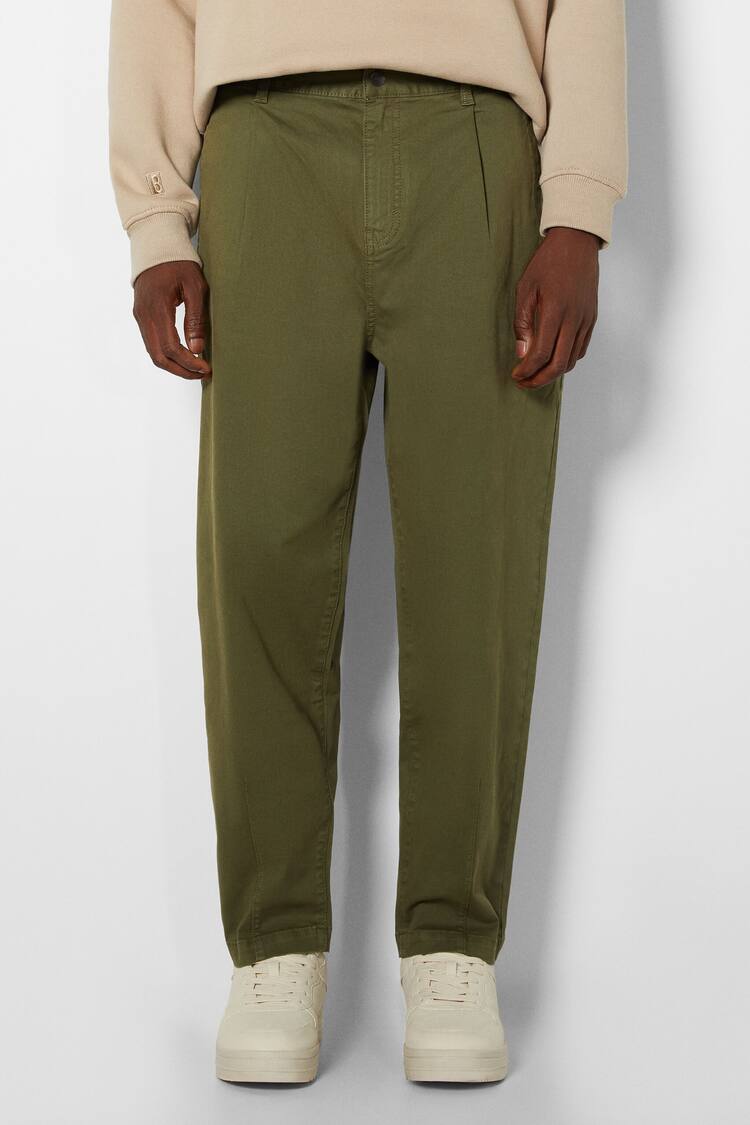Straight fit tailored trousers