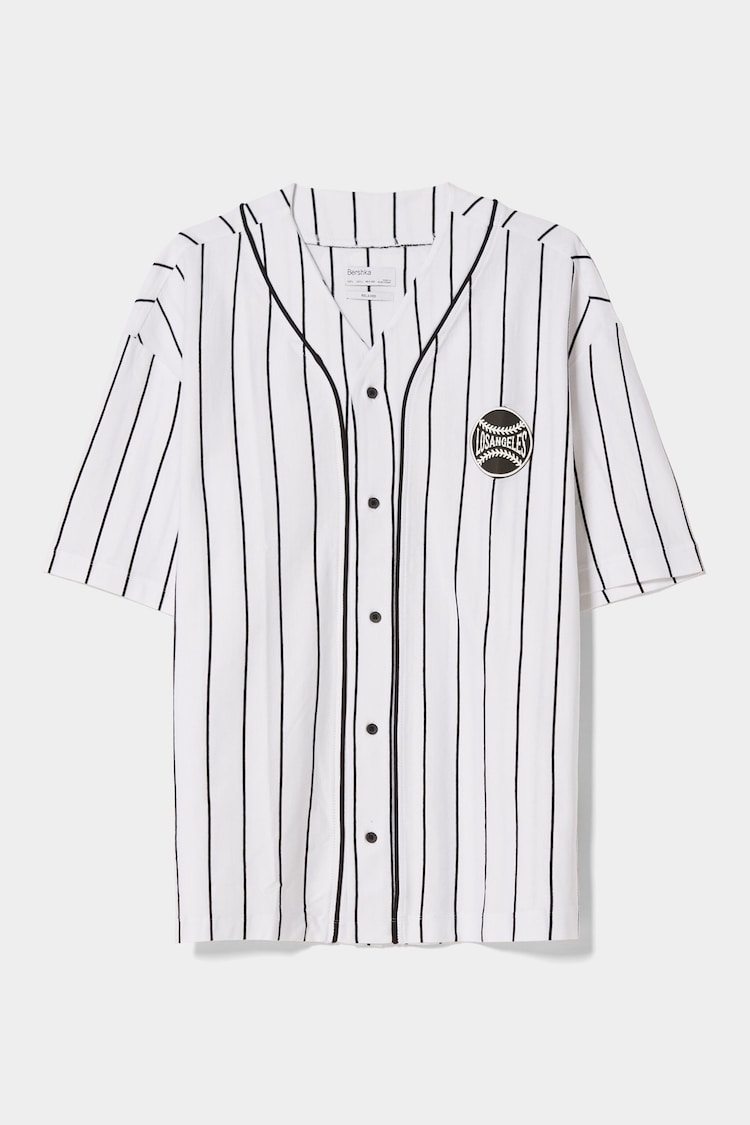 Trumparankoviai beisbolininko stiliaus marškiniai