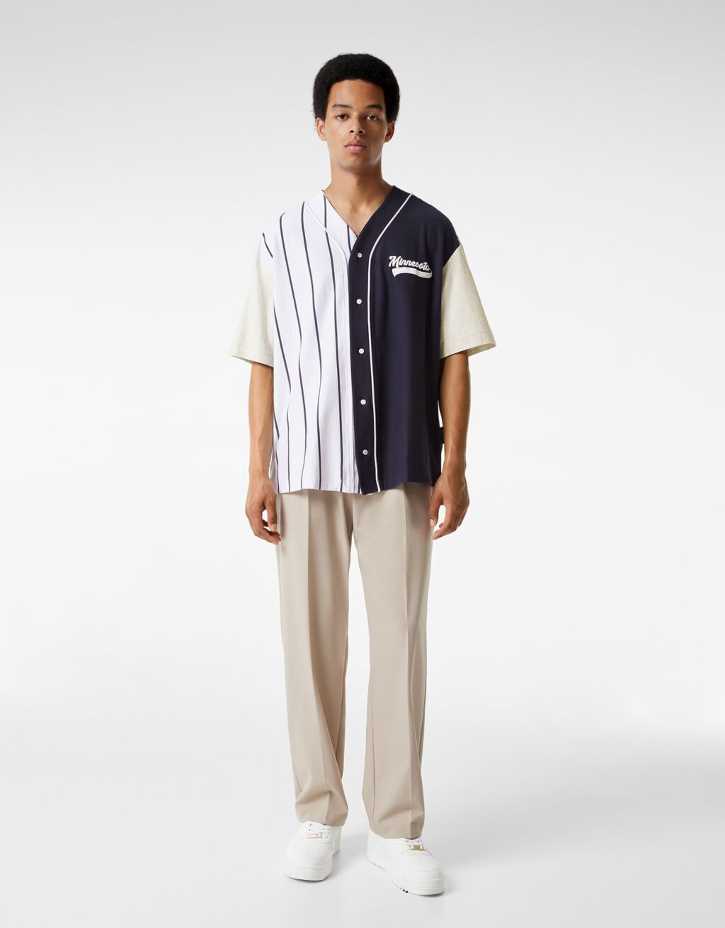 Short sleeve baseball style shirt