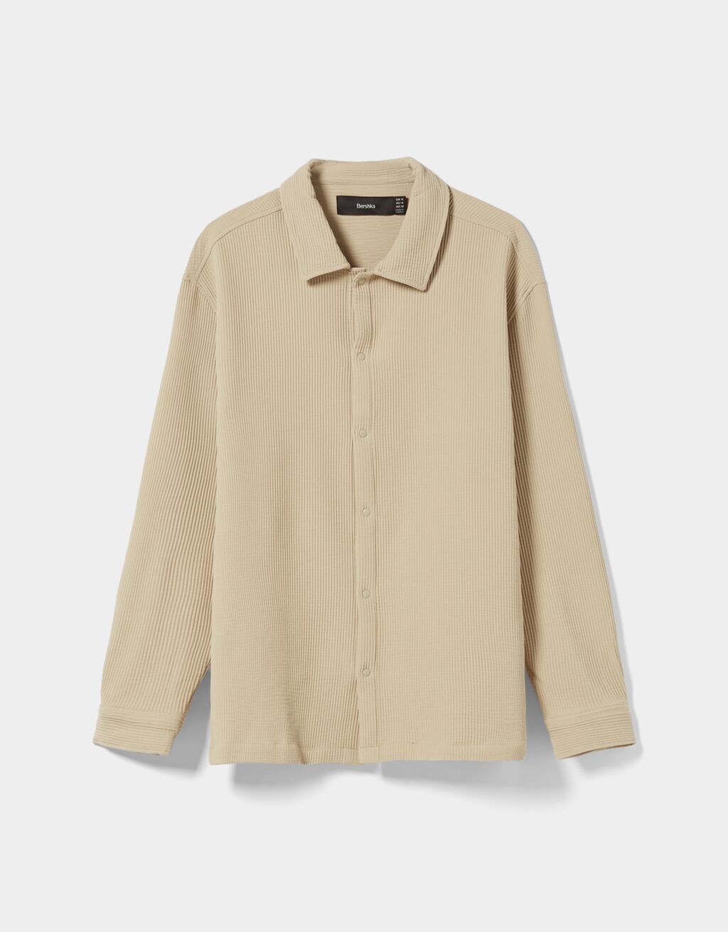 Loose fit pleated overshirt with long sleeves