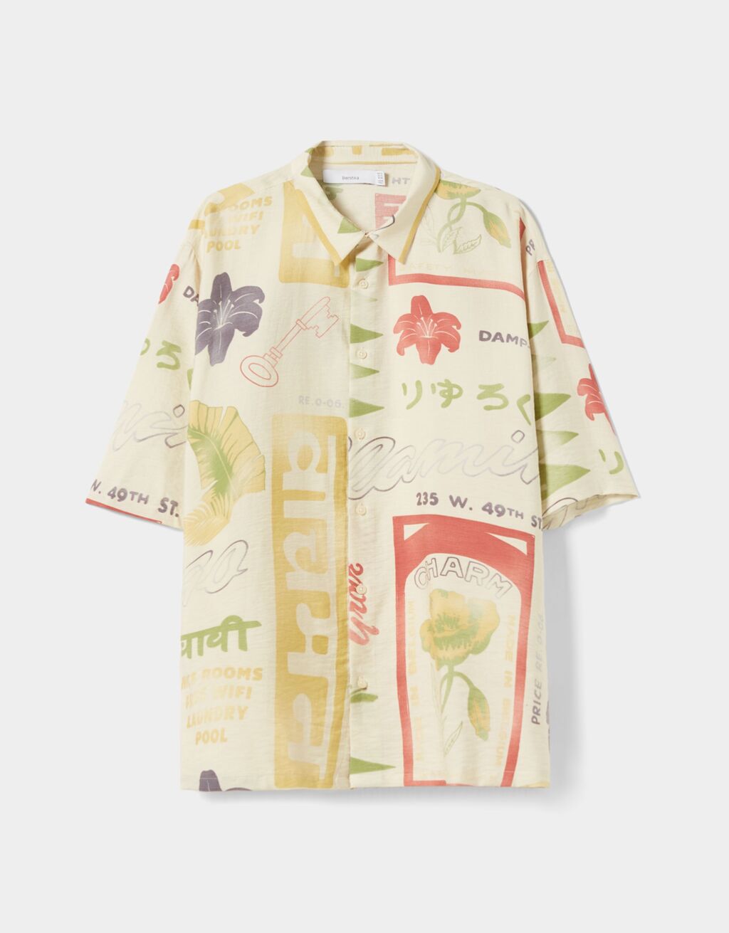 Mode Shirts Shirts met print Bershka Shirt met print luipaardprint casual uitstraling 