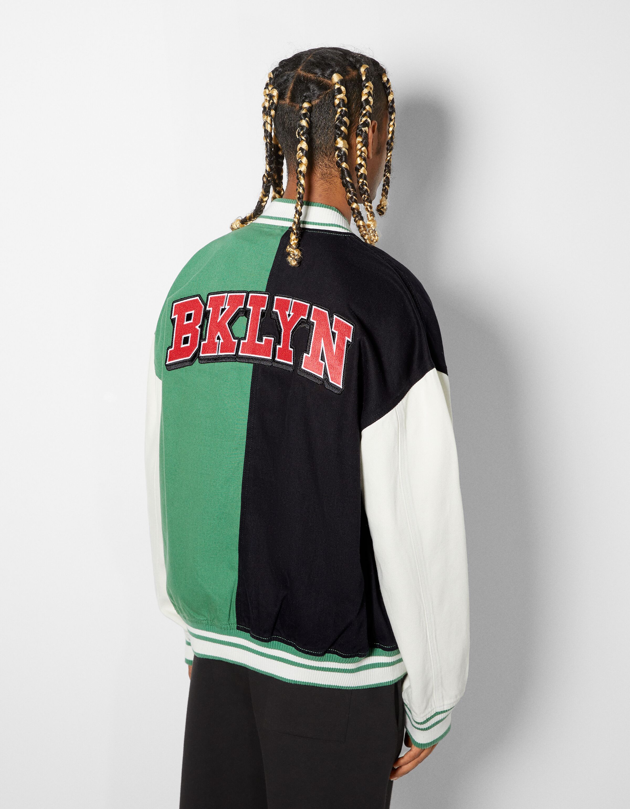 Denim bomber jacket - Man | Bershka