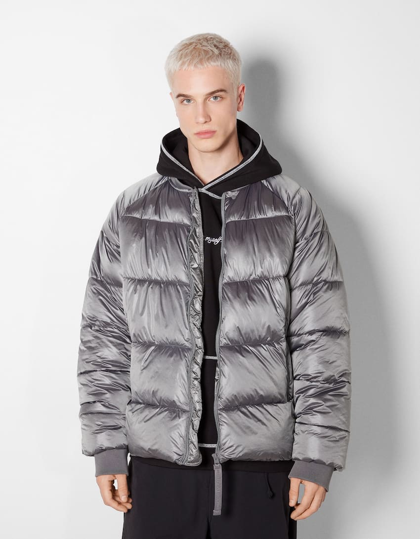 Rhinestone puffer jacket - Man | Bershka