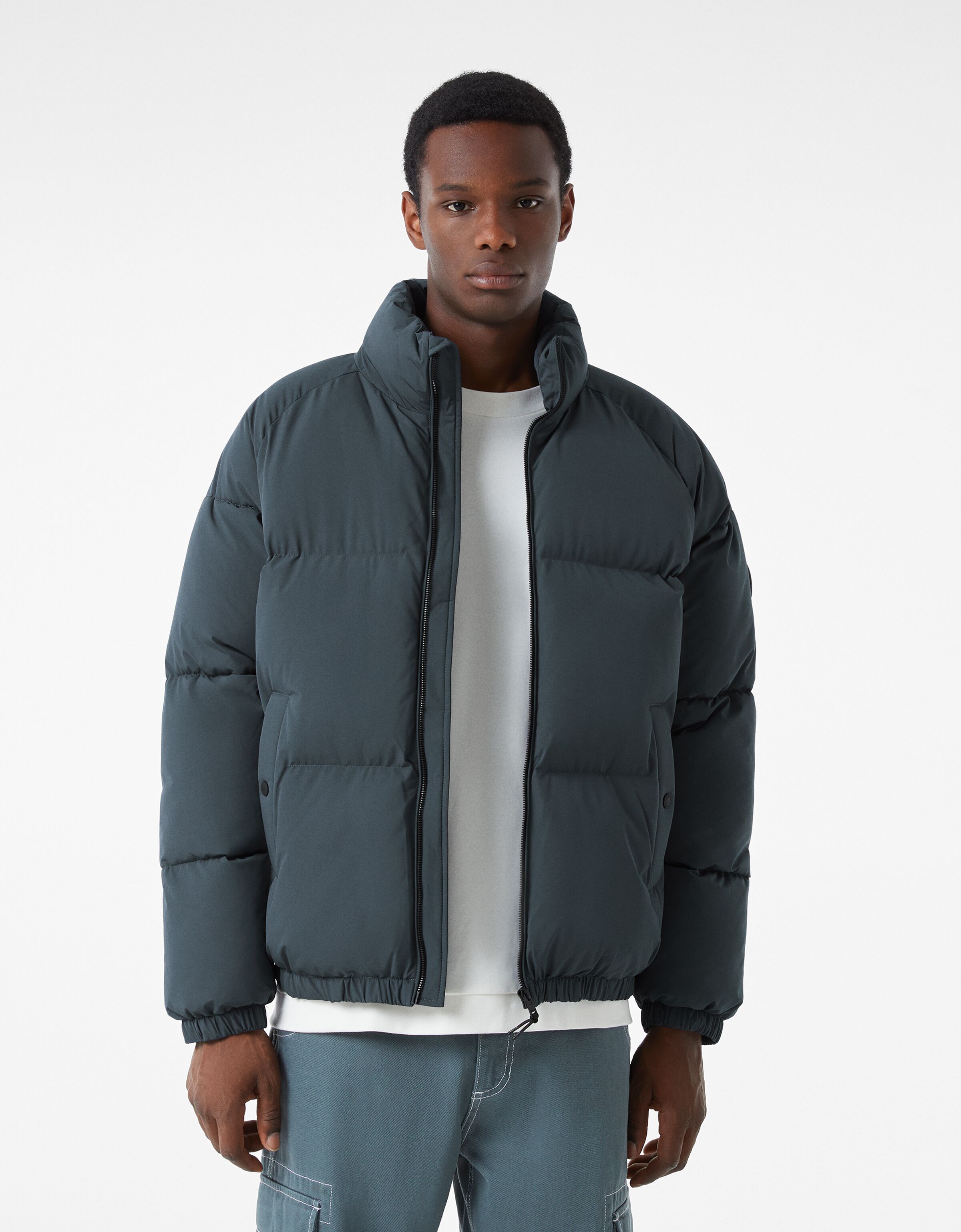 bershka black puffer