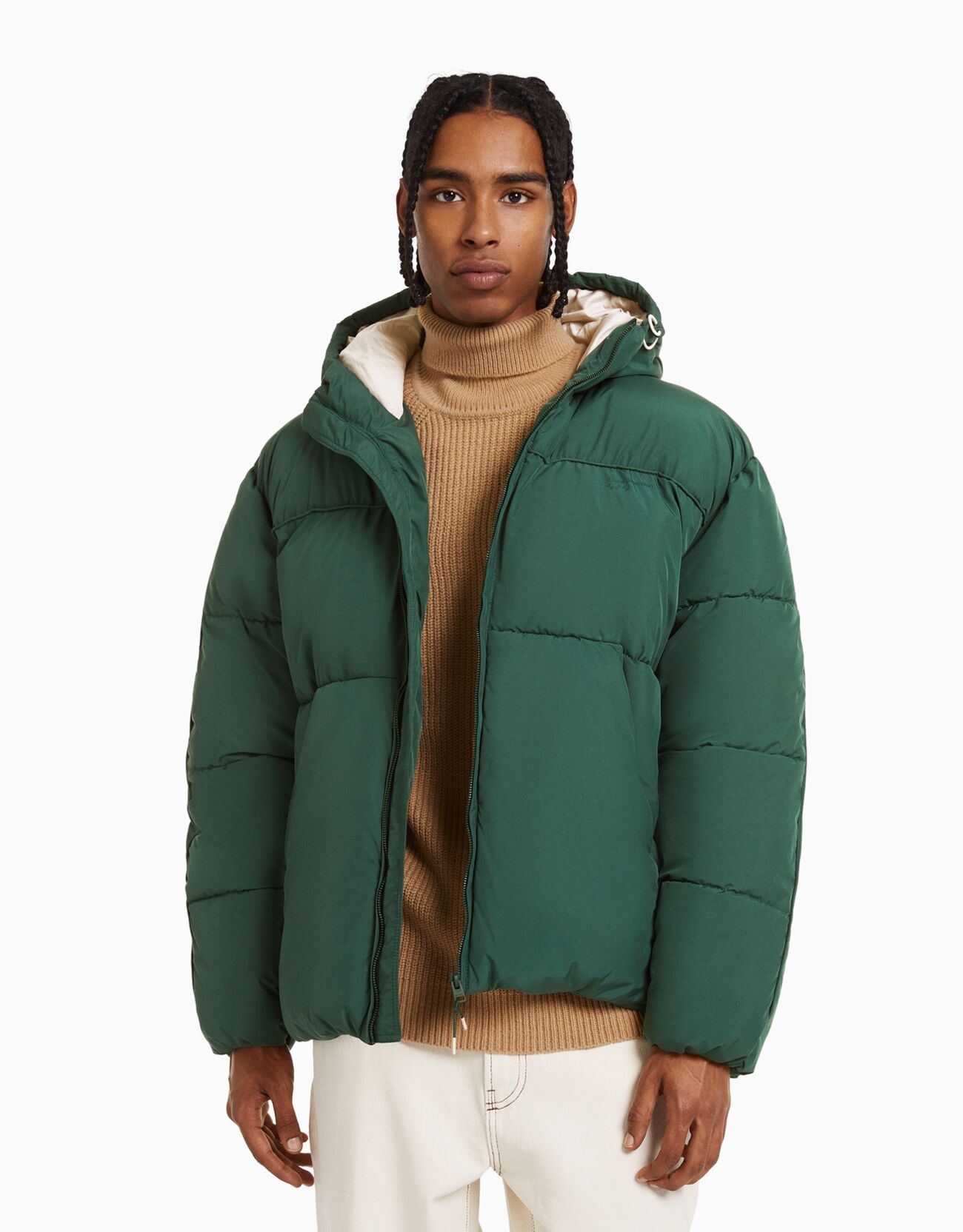 pine green puffer jacket