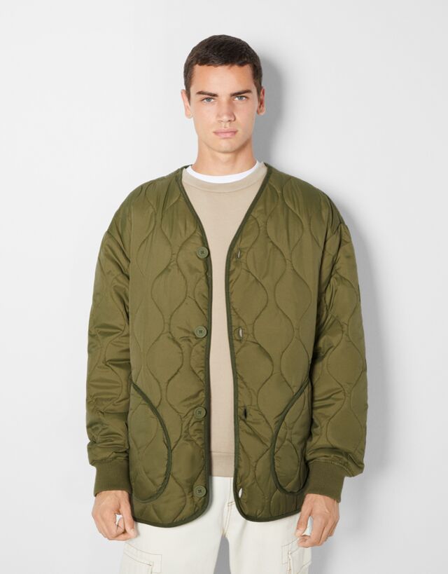 sadness seed ourselves V-neck quilted jacket - Jackets - Man | Bershka
