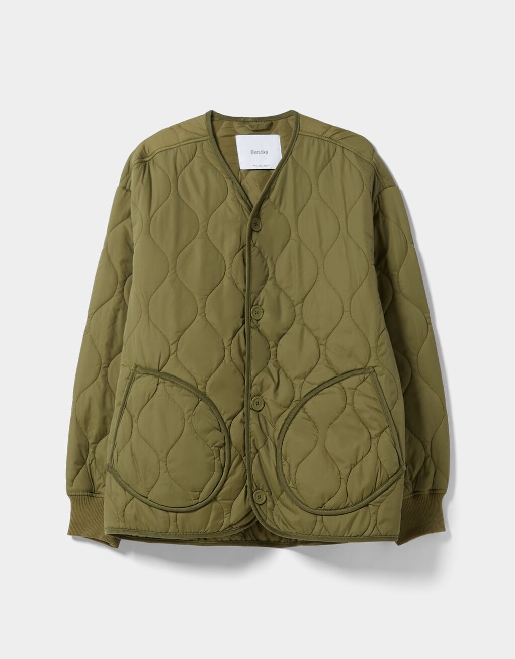 Vneck quilted jacket Man Bershka