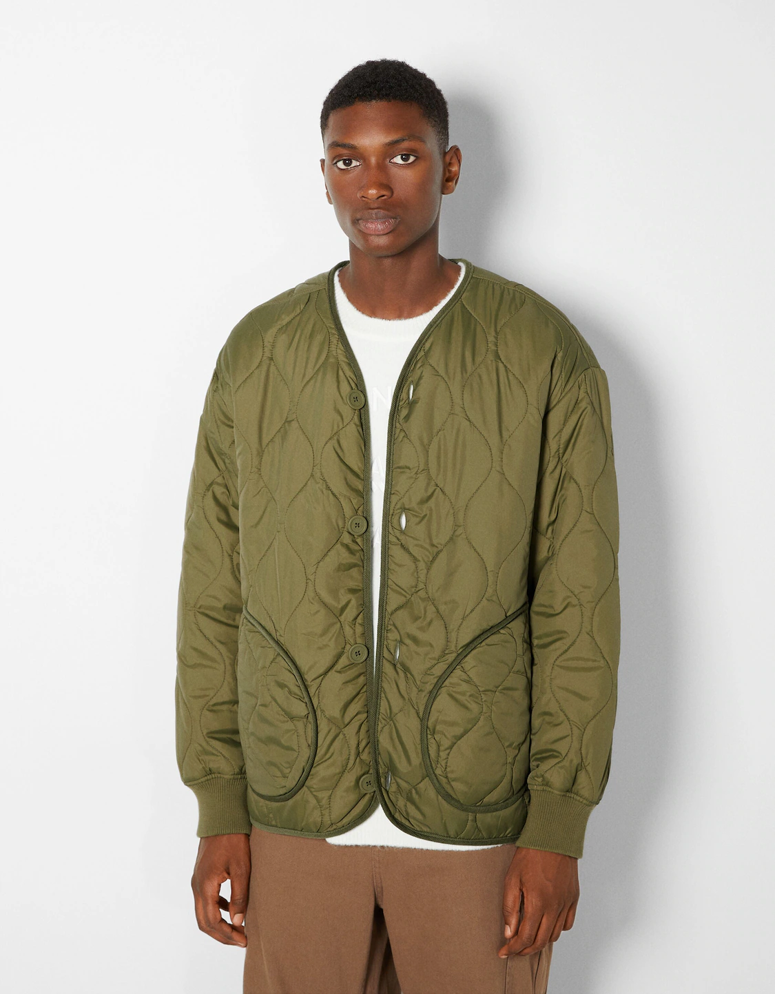 Disagreement spare Wonderful V-neck quilted jacket - Quilted - Man | Bershka