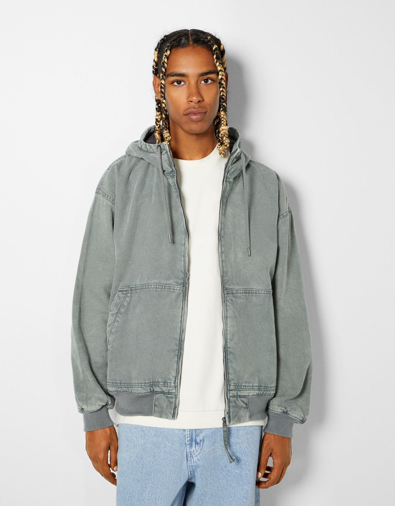 Cotton jacket with hood - Outerwear 